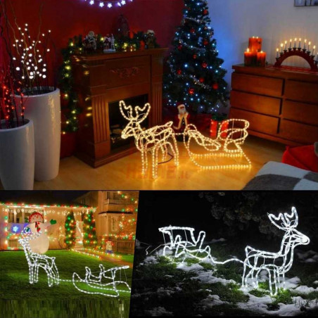 LED dekoracija 3D šviečiantis elnias su rogėmis Flash M CL3