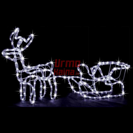 LED dekoracija 3D šviečiantis elnias su rogėmis Flash M CL3