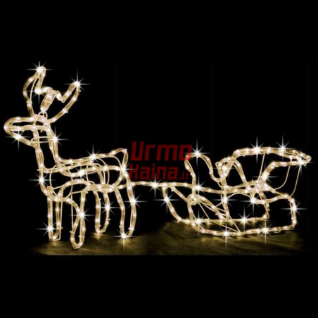 LED dekoracija 3D šviečiantis elnias su rogėmis Flash M CL3