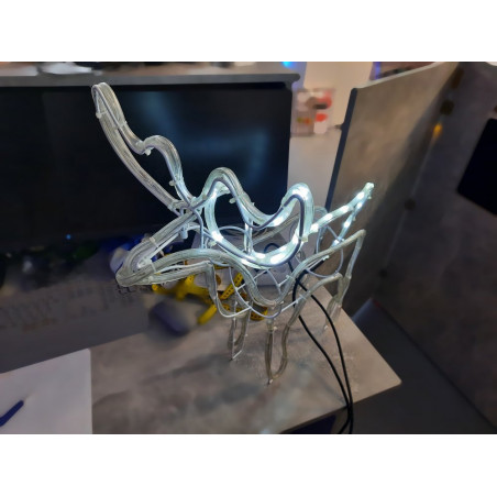 LED dekoracija 3D šviečiantis elnias S CL3, šaltai balta (Prekė su defektu 9902823)