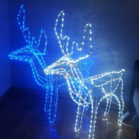 LED dekoracija 3D švečiantis elnias XL CL3