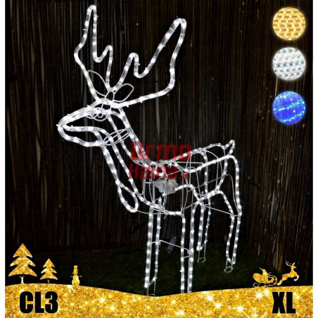 LED dekoracija 3D švečiantis elnias XL CL3