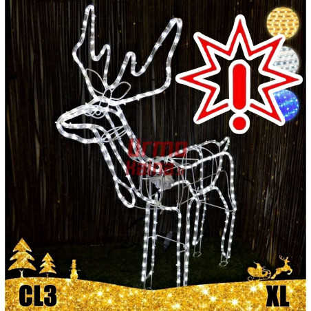 LED dekoracija 3D švečiantis elnias XL CL3 (Prekė su defektu 9902824)