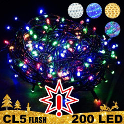 200 LED lempučių girlianda STANDART PLIUS FLASH CL5 (Prekė su defektu 9902825)