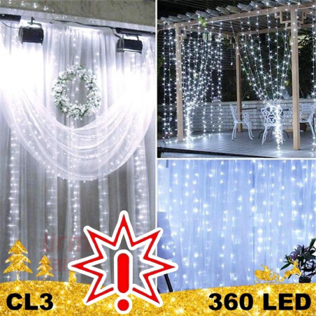 360 LED 3x3 girlianda Užuolaida – Krioklys STANDART CL3, mėlynos spalvos (Prekė su defektu 9902829) 360 LED 3x3 girlianda Užuolaida – Krioklys STANDART CL3, mėlynos spalvos (Prekė su defektu 9902829)