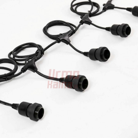 10 lizdų kabelis E27