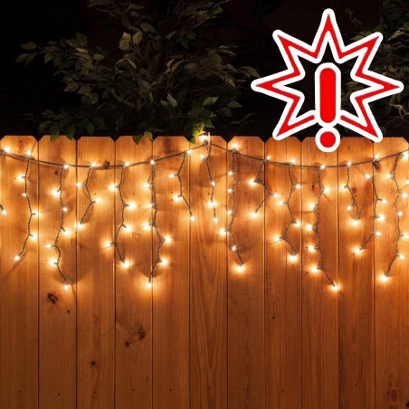 Lempučių girlianda - varvekliai 160 LED, 3.1 m, šiltai baltos spalvos (Prekė su defektu 9902837) Lempučių girlianda - varvekliai 160 LED, 3.1 m, šiltai baltos spalvos (Prekė su defektu 9902837)