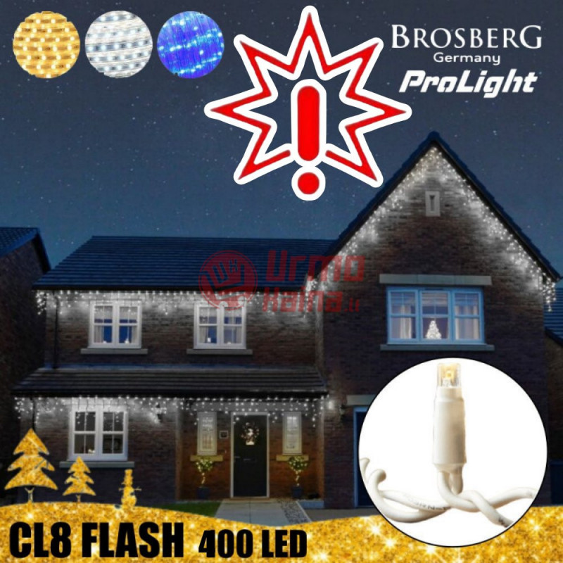 400 LED profesionali lauko girlianda varvekliai Brosberg Prolight CL8 Flash (Prekė su defektu 9902842) 400 LED profesionali lauko girlianda varvekliai Brosberg Prolight CL8 Flash (Prekė su defektu 9902842)