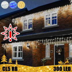 300 LED lauko girlianda varvekliai STANDART PLIUS RB CL5, šaltai balta (Prekė su defektu 9902843)