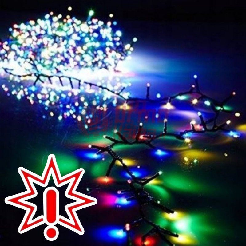 200 LED lauko girlianda 16 m SPC CL6 31V, įvairių spalvų (Prekė su defektu 9902844)