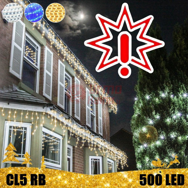 500 LED lauko girlianda varvekliai STANDART PLIUS RB CL5 (Prekė su defektu 9902846)