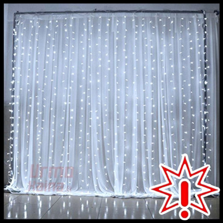 320 LED girlianda Užuolaida  Krioklys juodu laidu 4,3x2,8 m CL3, šaltai baltos spalvos (Prekė su defektu 9902848)