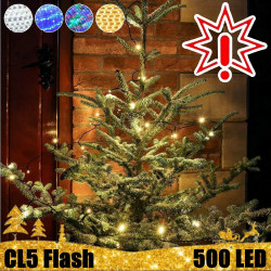 500 LED lempučių girlianda STANDART PLIUS FLASH CL5, šiltai baltos spalvos (Prekė su defektu 9902853)