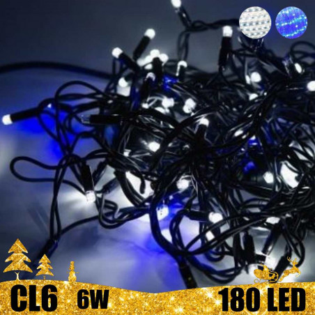 180 LED girlianda varvekliai 9 m BLYKSTĖ BL/WT SPC CL6
