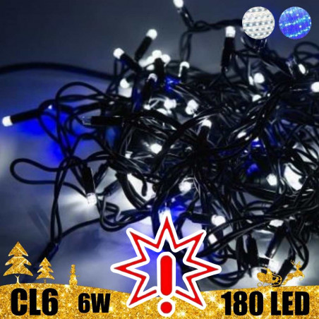 180 LED girlianda varvekliai 9 m BLYKSTĖ BL/WT SPC CL6 (Prekė su defektu 9902855)