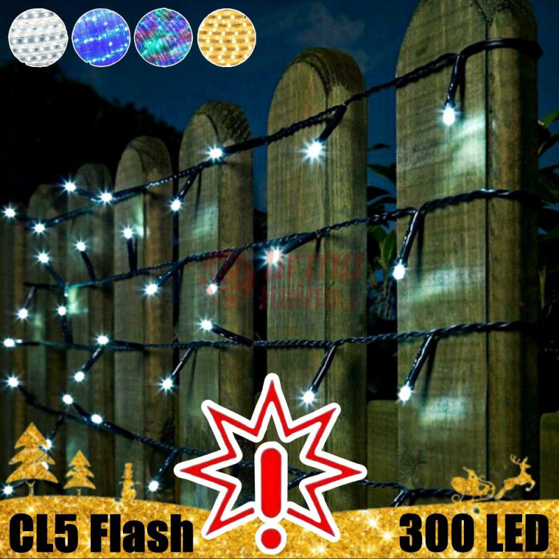 300 LED lempučių girlianda STANDART PLIUS FLASH CL5 (Prekė su defektu 9902856)