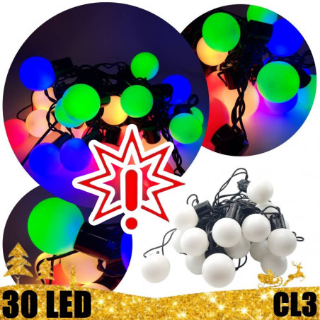 30 LED girlianda burbulai STANDART 2 CL3 (Prekė su defektu 9902863)