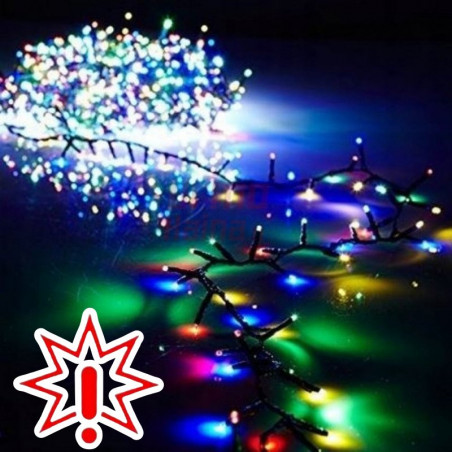 200 LED lauko girlianda 16 m SPC CL6 31V, įvairių spalvų (Prekė su defektu 9902865)