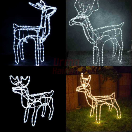 LED dekoracija 3D švečiantis elnias M CL3