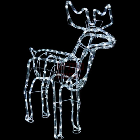 LED dekoracija 3D švečiantis elnias M CL3