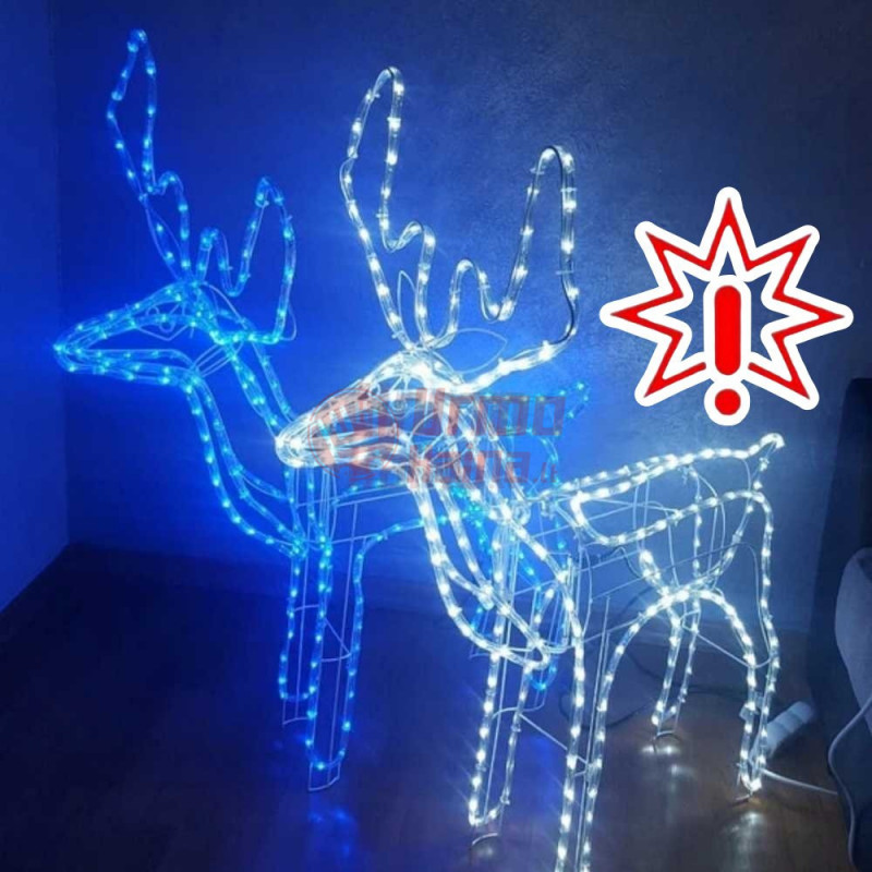 LED dekoracija 3D švečiantis elnias M CL3 (Prekė su defektu 9902872)