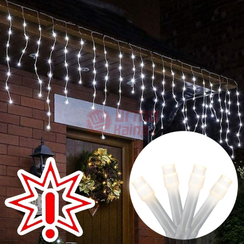 100 LED lauko girlianda varvekliai STANDART PLIUS PV FLASH CL5 T3, šaltai balta spalva (Prekė su defektu 9902873)