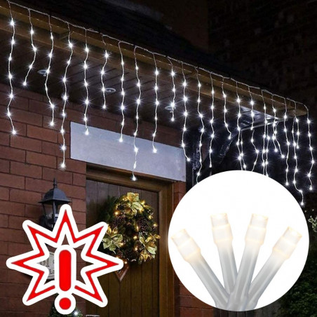 100 LED lauko girlianda varvekliai STANDART PLIUS PV FLASH CL5 T3, šaltai balta spalva (Prekė su defektu 9902873)