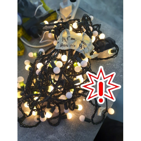 200 LED girlianda burbuliukai STANDART 2 CL3, šviesiai rausvos spalvos šviesa (Prekė su defektu 9902875)