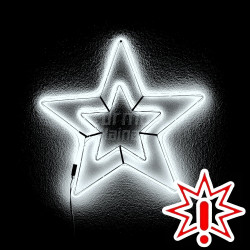 Kalėdinė LED dekoracija Žvaigždė Neon 55 cm, šaltai baltos spalvos (Prekė su defektu 9902877)