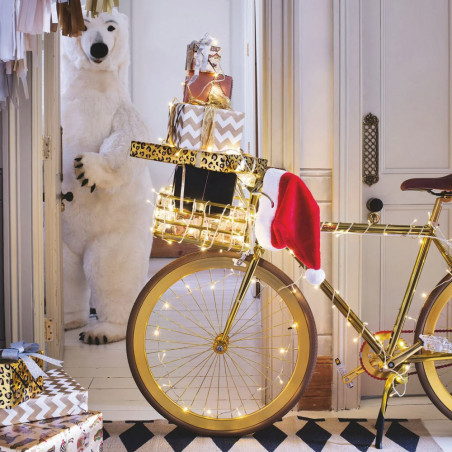 128 LED lempučių girlianda 12M, WW, ST, 31V (Prekė su defektu 9902883)