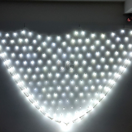 160 LED burbuliukų Girlianda Užuolaida - Tinklas 3 x 1 m. 