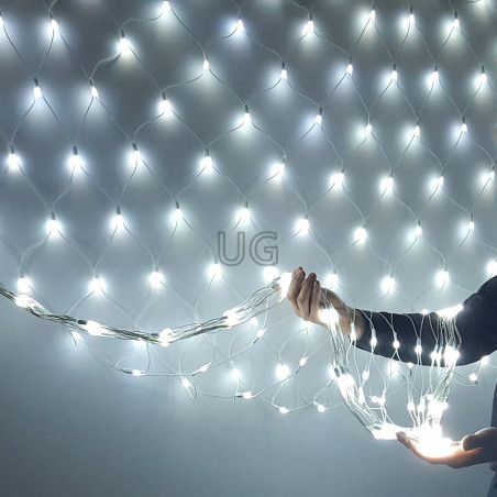 160 LED burbuliukų Girlianda Užuolaida - Tinklas 3 x 1 m. 