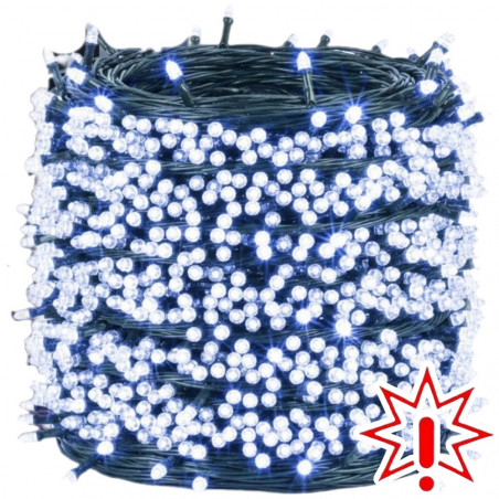 500 LED lempučių girlianda 35 m, CW, FLASH, 31 V (Prekė su defektu 9902899)