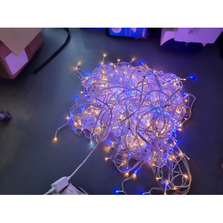 1000 LED girlianda varvekliai STANDART PLIUS RB FLASH CL5 BL/WW (Prekė su defektu 9902901)