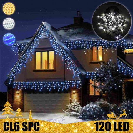 120 LED girlianda varvekliai 6 m BLYKSTĖ SPC CL6