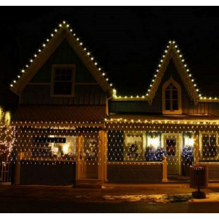 160 LED Girlianda Užuolaida - Tinklas, žalias laidas 2,6x2 m 31V