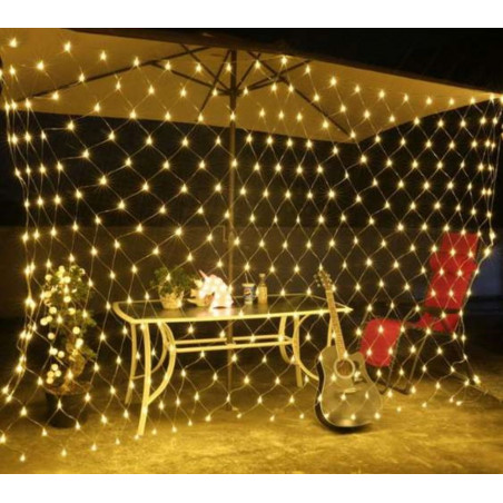 160 LED Girlianda Užuolaida - Tinklas, žalias laidas 2,6x2 m 31V