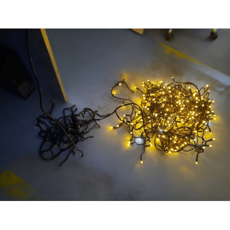 240 LED girlianda varvekliai 7.5M, WW, Flash (Prekė su defektu 9902908)