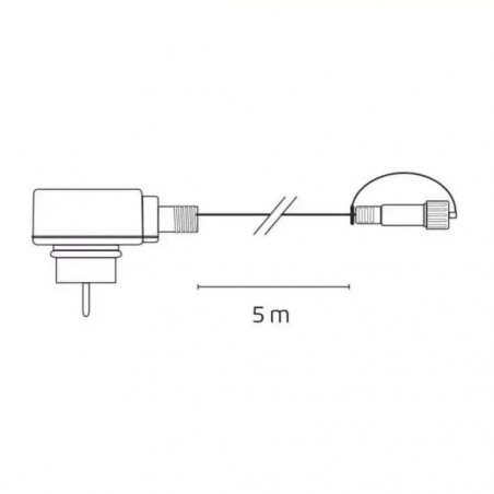 Girliandų maitinimo blokas EMOS ZY2005T, 5 m, IP44, su laikmačiu
