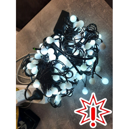200 LED girlianda burbuliukai STANDART CL2, šaltai baltos spalvos (Prekė su defektu 9902911)