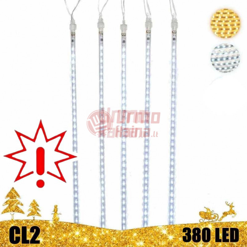 LED girlianda meteorų lietus 80 cm CL2, šiltai baltos spalvos (Prekė su defektu 9902815)