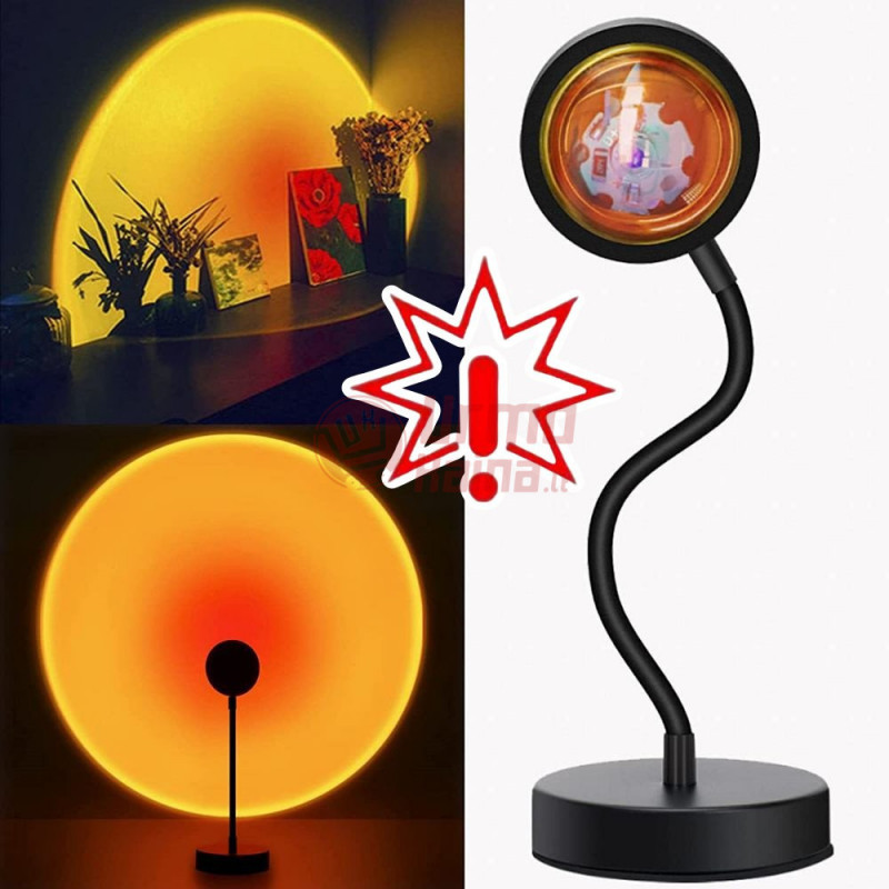 Projekcinis LED šviestuvas saulėlydžio lempa Sunset V3 (Prekė su defektu 9902925)