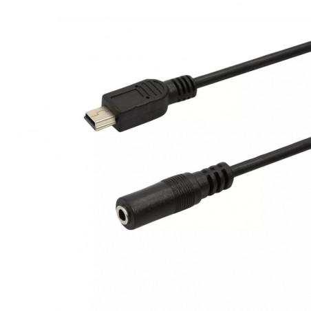 Mini USB-B Male to 3,5 mm Female AUX garso adapteris, 15 cm