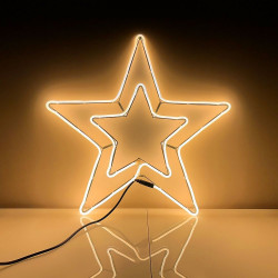 Kalėdinė LED dekoracija Žvaigždė Neon 55 cm, šiltai balta
