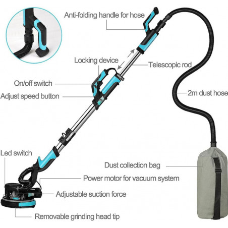 Gipso glaisto šlifuoklis (žirafa) 1750W KRAFT&DELE KD3130