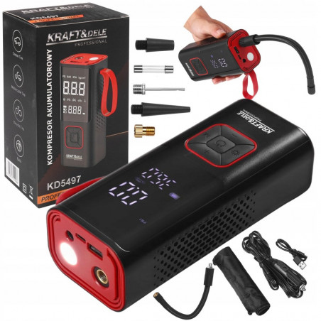 Nešiojamas akumuliatorinis oro kompresorius 7800mAh KRAFT&DELE KD5497