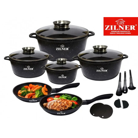 Akmens masės 17 dalių puodų rinkinys ZL-8635