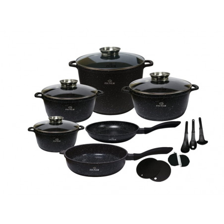 Akmens masės 17 dalių puodų rinkinys ZL-8636