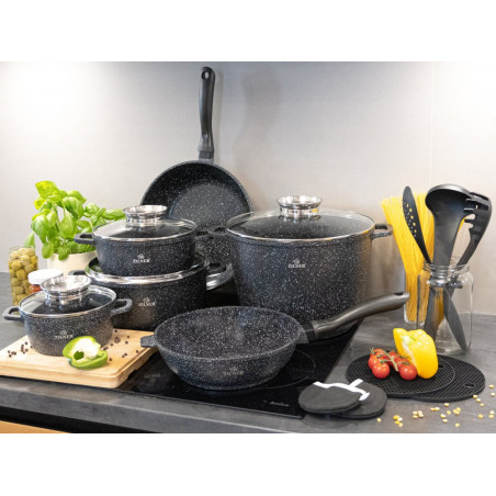 Akmens masės 17 dalių puodų rinkinys ZL-8636