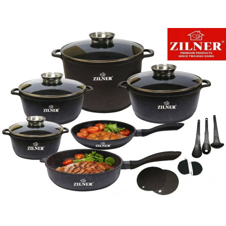 Akmens masės 17 dalių puodų rinkinys ZL-8636